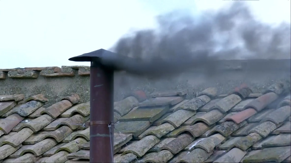 Black smoke emerges from Sistine Chapel on second ballot